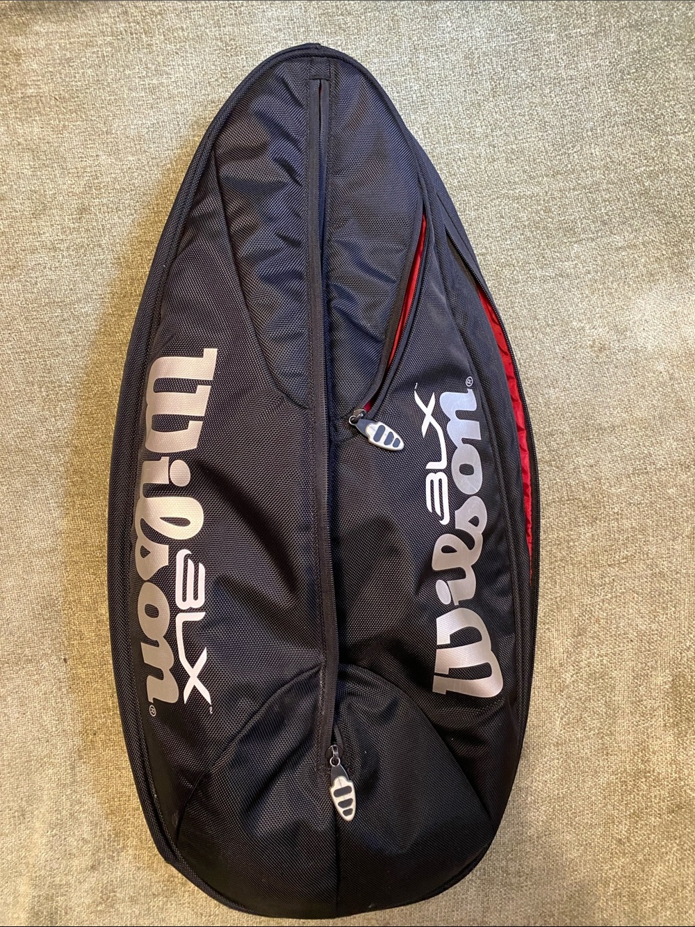 Wilson Black and Red Tennis Backpack-style Racket Bag